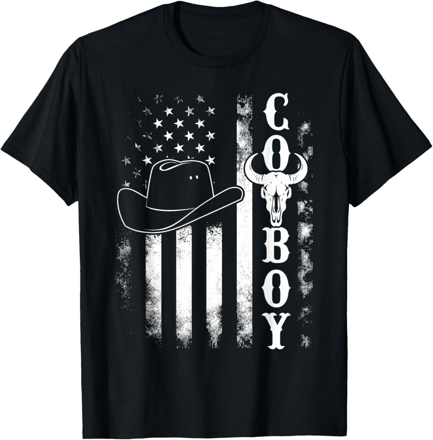 Western Country Men Teen Boy Kid Rodeo Southern Retro Cowboy T-Shirt